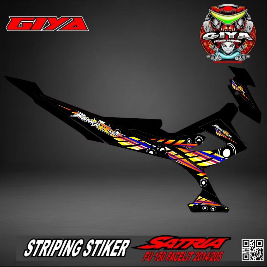 STIKER STRIPING SATRIA FU150 FACELIFT 2014/2015 VAREASI LIS THAILOOK RACING SUZUKI CUSTOM