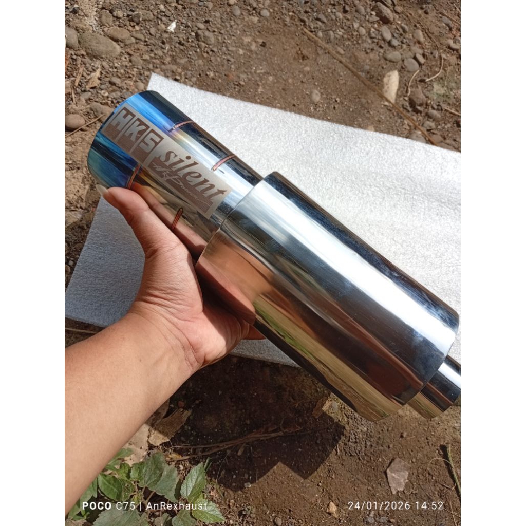 KNALPOT MOBIK HKS SILENT suara bass adem