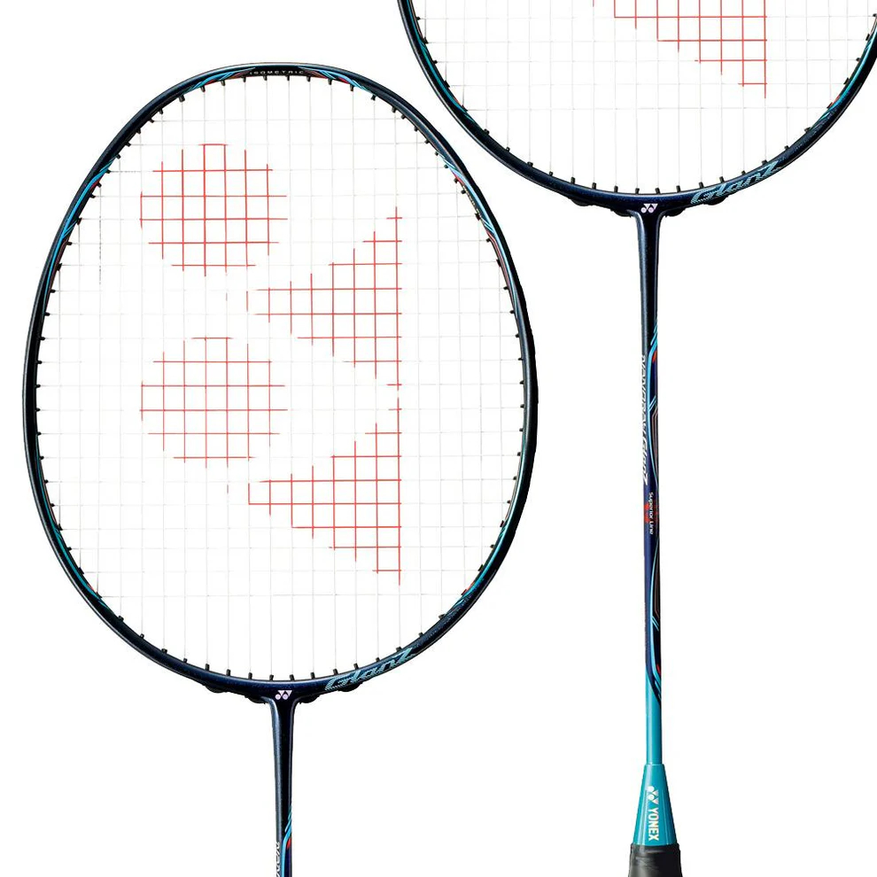 Yonex Nanoray Glanz Navy/Turqouise 4U5 Raket Badminton Origianl FREE Cover 1PC