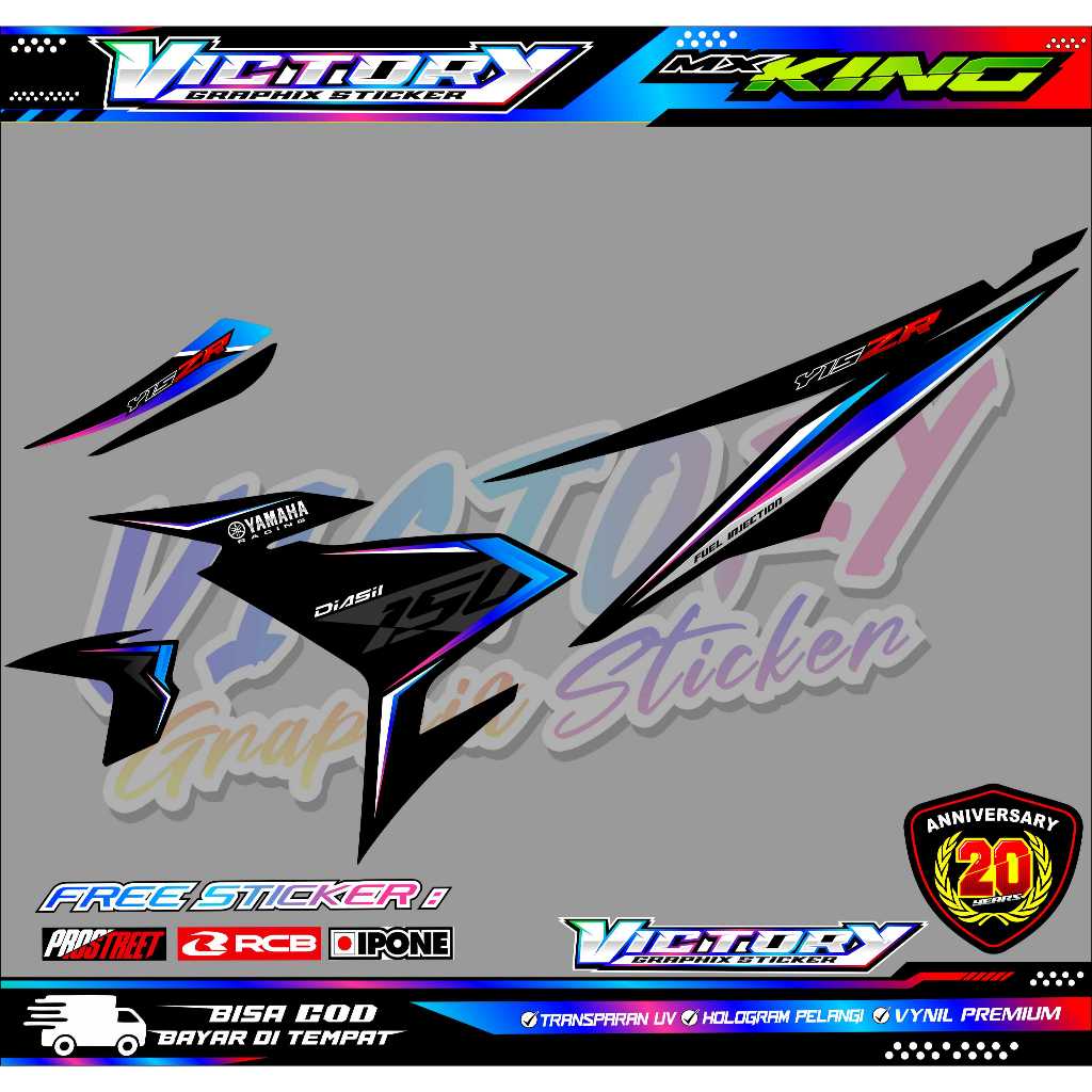 STRIPING VARIASI YAMAHA MX KING 150 Y15 ZR / STICKER LIST VARIASI MOTOR MX KING 150 Y15 ZR