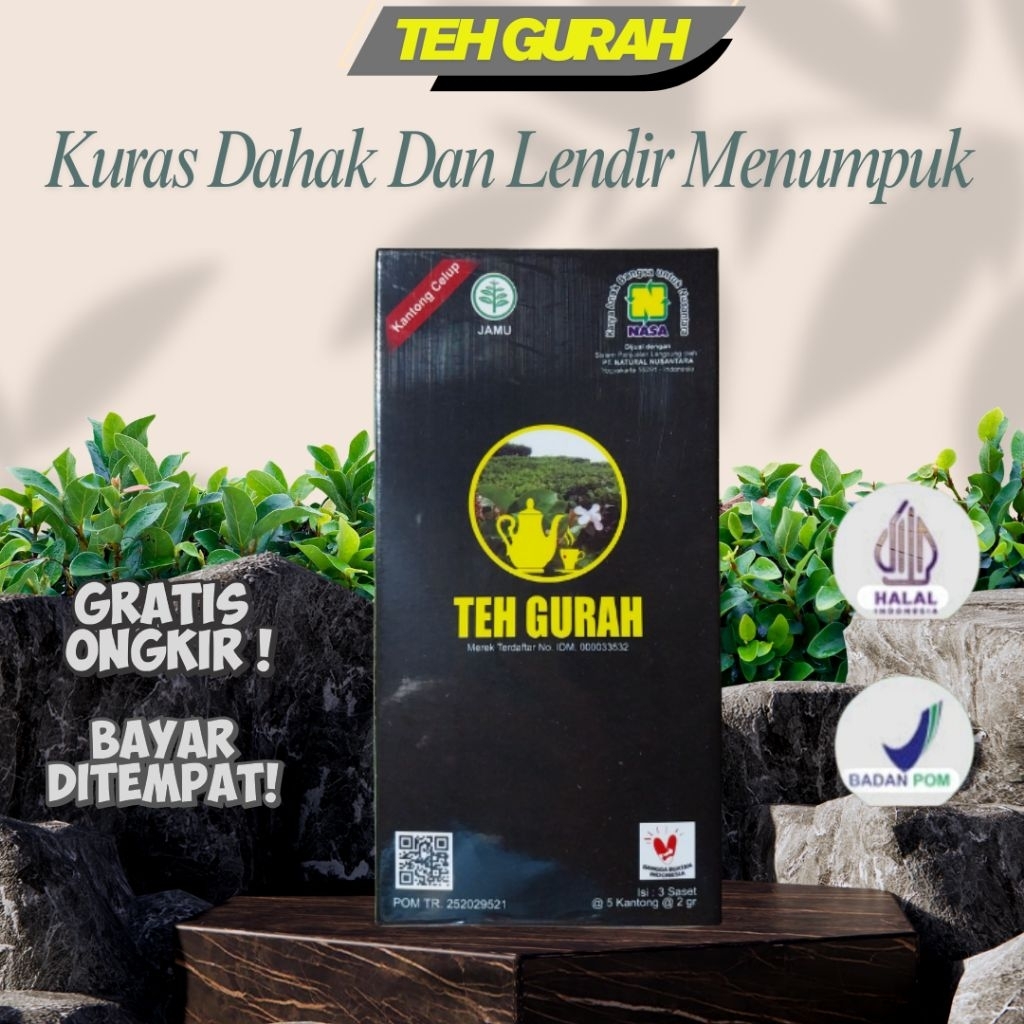 TEH GURAH NASA ORIGINAL- Forlend Teh Gurah Herbal untuk atasi Dahak, Batuk ,sinusitis,dan asma , 100
