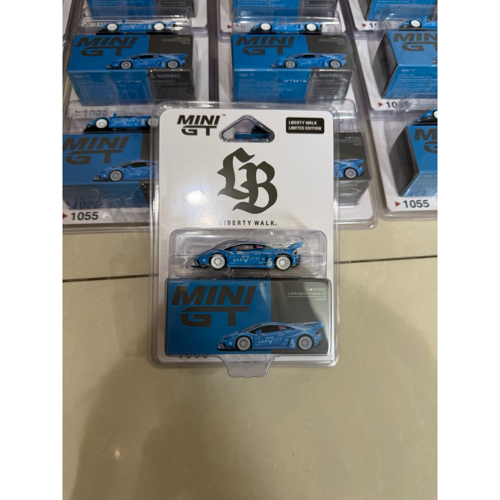 Mini GT 1055 Lamborghini Huracan GT LB Works Gravity Blue Japan Blister MiniGT LBWK