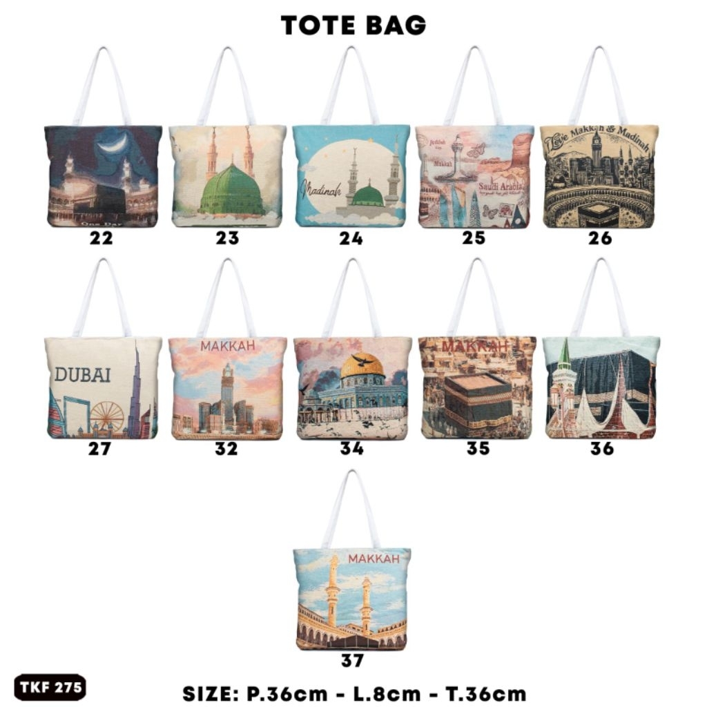 Kanvas Mekah Madinah Tas Oleh Oleh Haji & Umroh Random Color