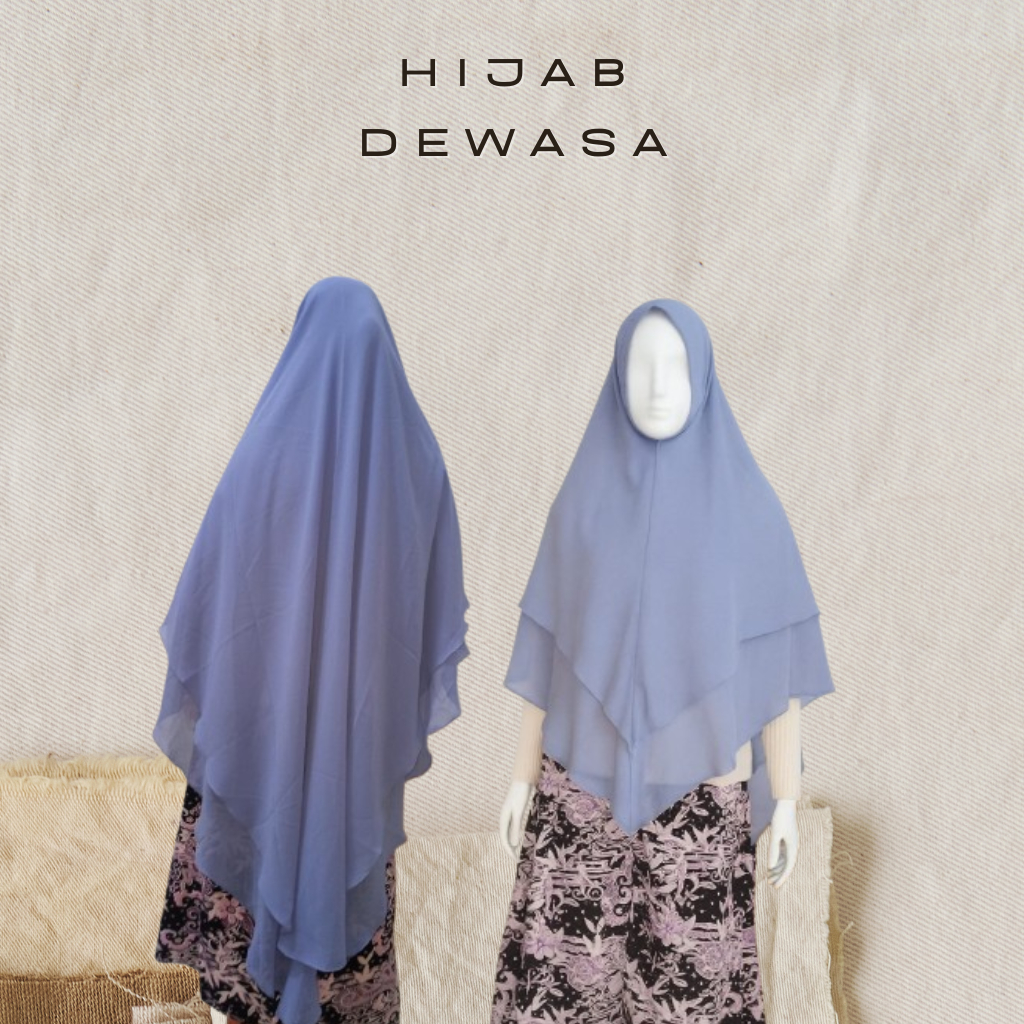 Hijab Salma Sar’i Instan – Bergo 2 Layer Bahan Ceruty Babydoll, Praktis & Anggun