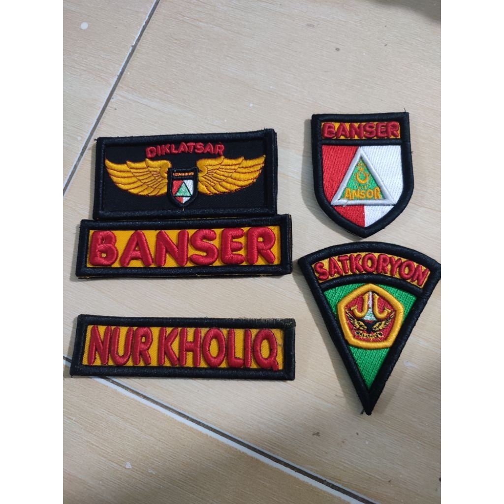 Logo Atribut Bet Bordir Timbul Banser