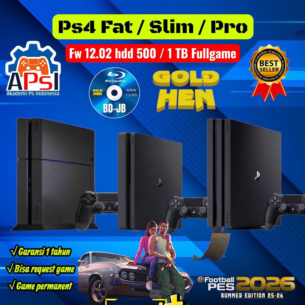 Ps4 hen lua vue 12.02 hdd 500gb/1tb