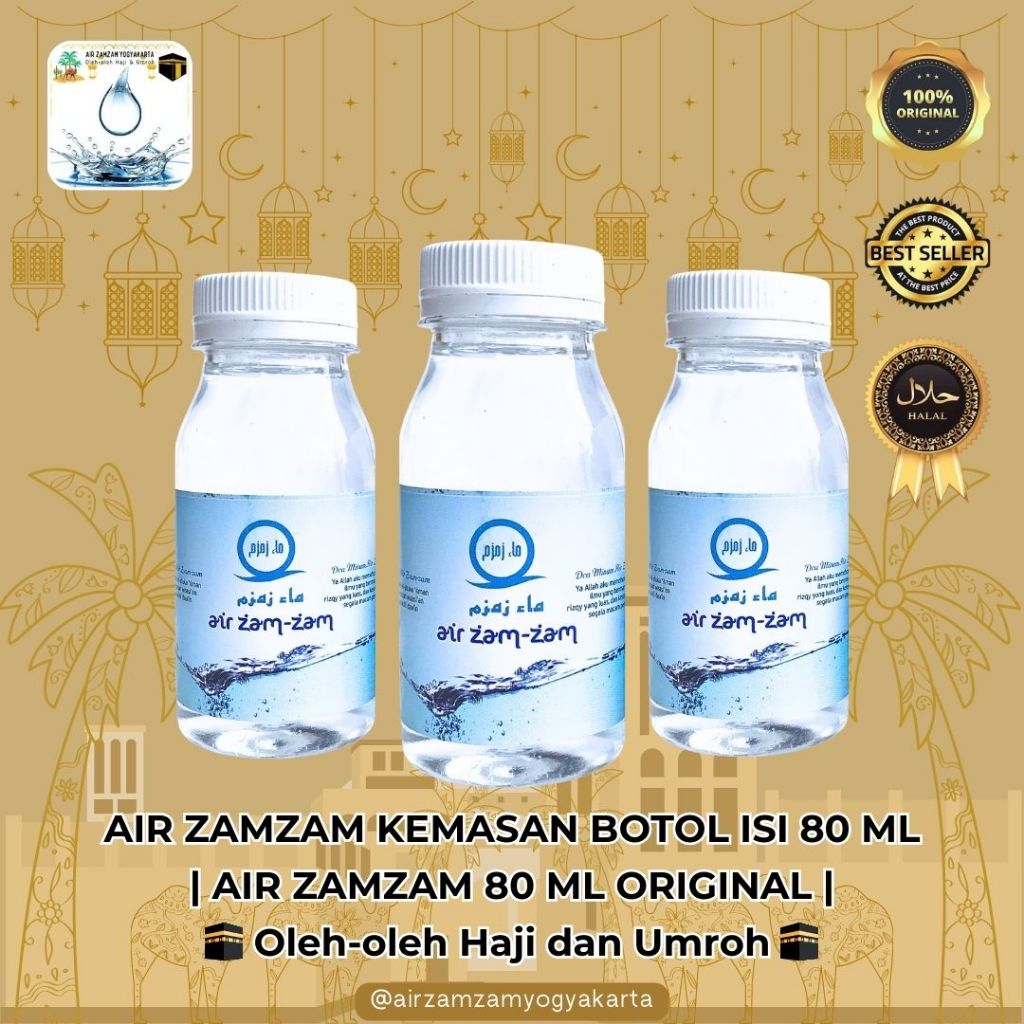 Air zamzam 80ml Original | Air zamzam kemasan botol kecil isi 80ml Original