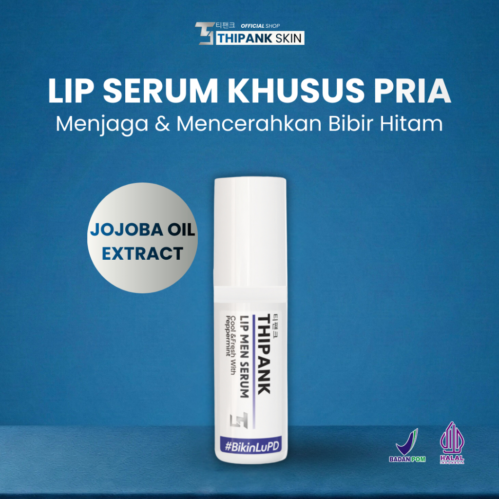 Thipank Lip Men Serum Pria with extrack peppermint lip serum pria terbaik lip serum bibir hitam menj