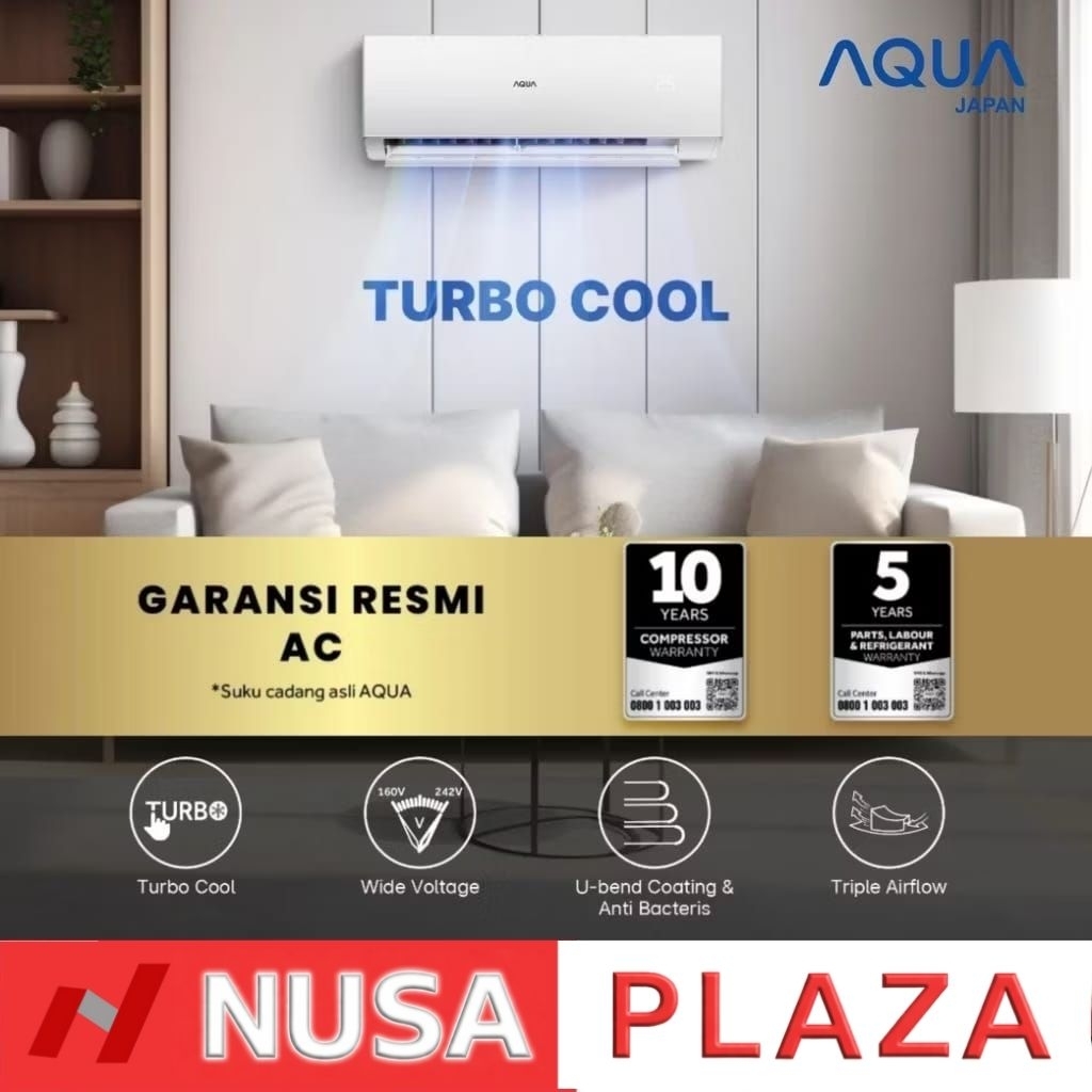 AC AQUA 1.5 PK AQA-KR/CR-12FQAL ANTI KARAT (KHUSUS MEDAN)
