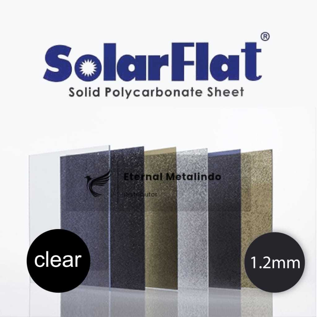 SOLARFLAT Clear / Atap Polycarbonate Solar flat Solartuff Kanopi