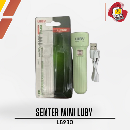 Senter Luby Led Emergency 1 Watt L8930 Senter Tangan Luby L 8930 Senter Cas Mini Led Luby L8930