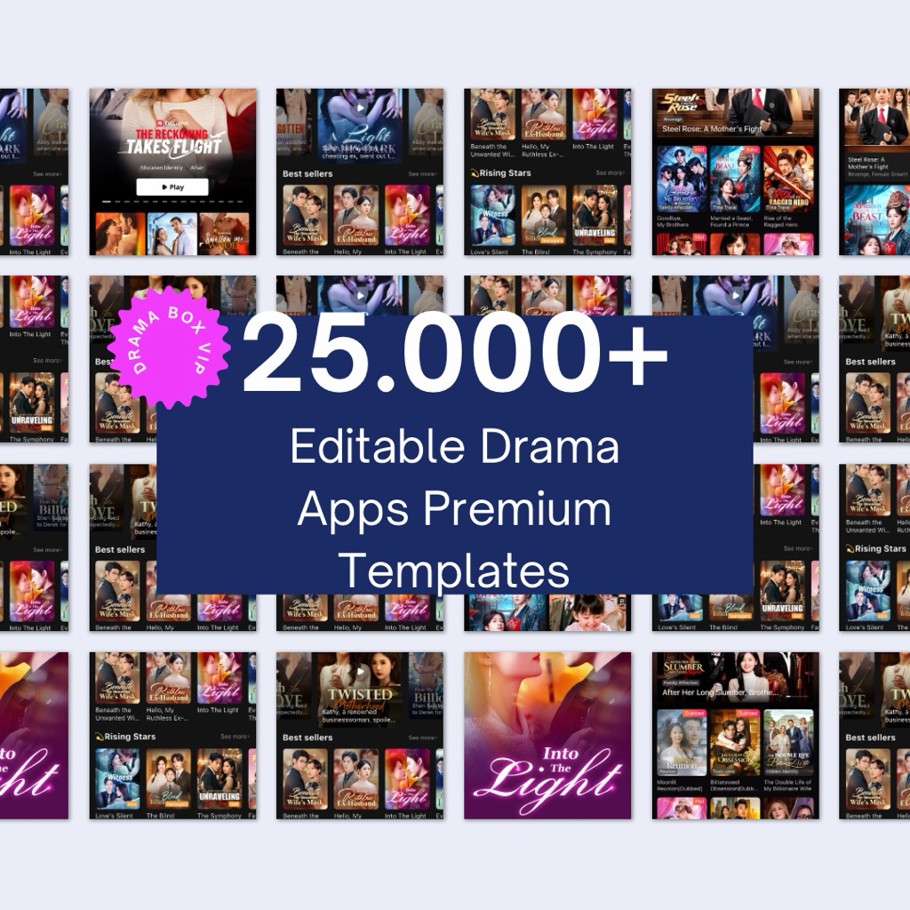 25K+ TAMPLATE APP MOBOREELS, DRAMA APPS POPULER PREMIUM VIP MURAH GARANSI FULL CEK VARIASI PRODUK