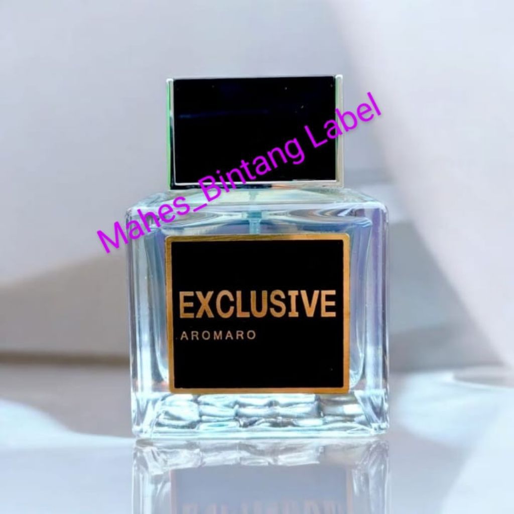 Label plate untuk parfum custom.