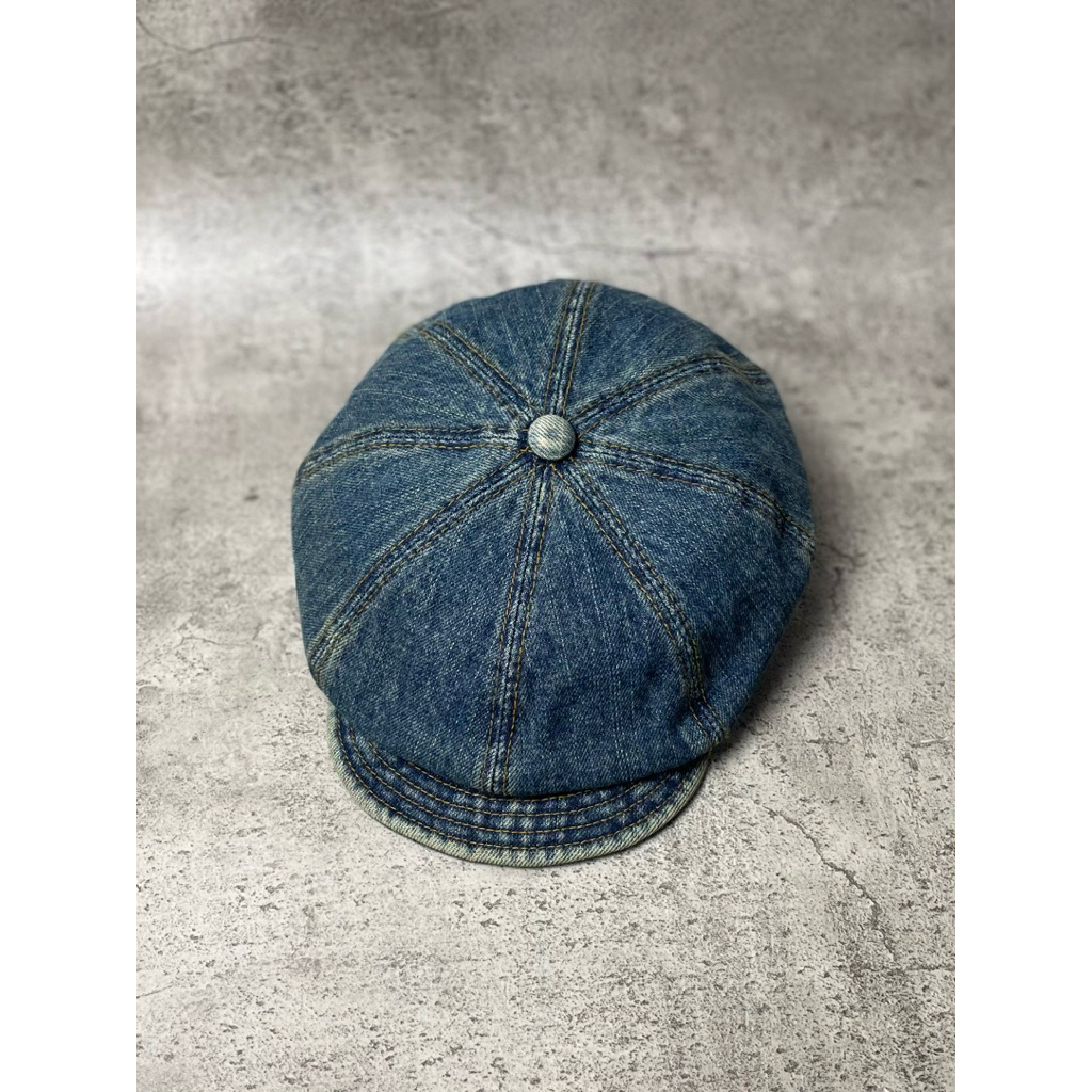 Topi Newsboy Cap Ben Sheran Klasik Denim Second Original Import Murah