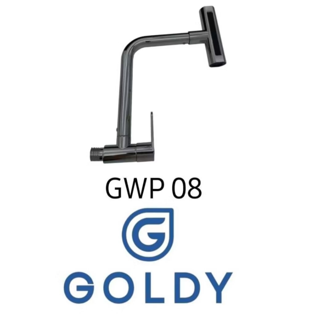 Kran Wastafel / Kran Cuci Piring Lubang Samping GWP 08 1/2" GOLDY