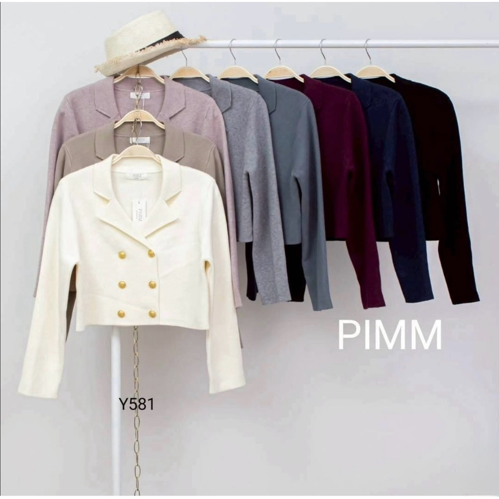 PIMM 581 BLAZER RAJUT CROP PREMIUM