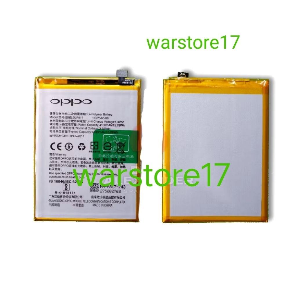 BATERAI BATRE OPPO A15 A15S A16K A11K  BLP 817 ORI