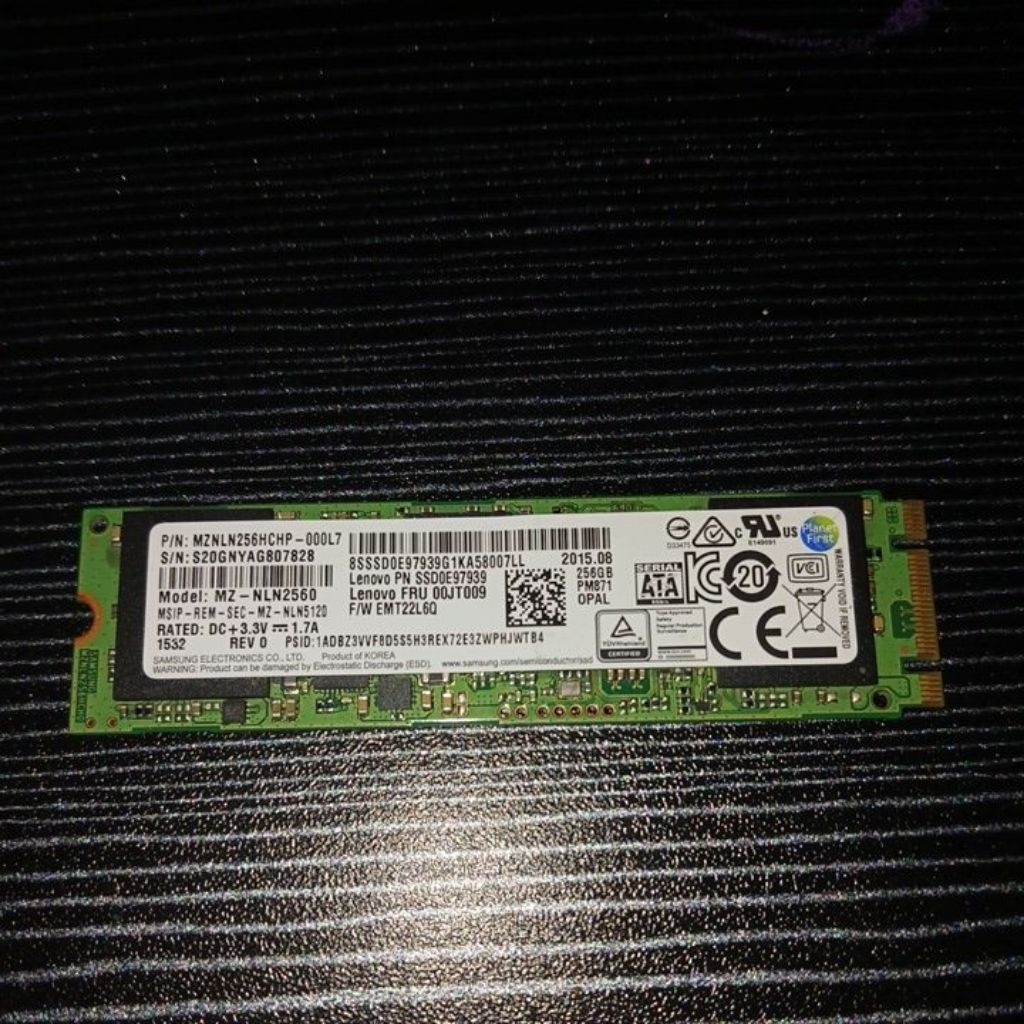 SSD M2 SATA 256GB SAMSUNG PM871 SECOND
