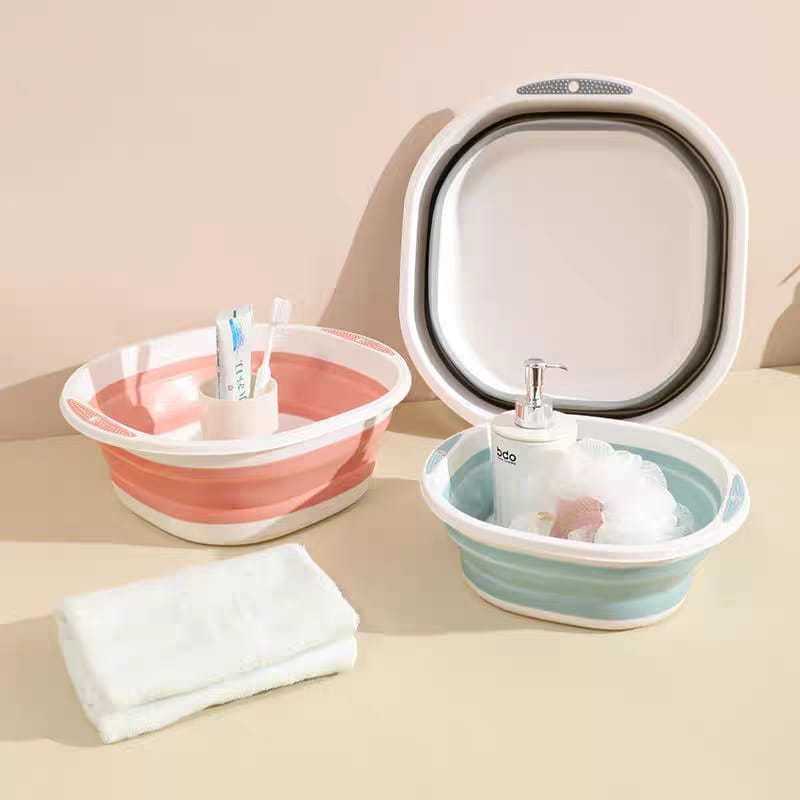 Micha Baskom Baskom Lipat Portable Baskom Lipat Plastik Lipat Portable Multifungsi