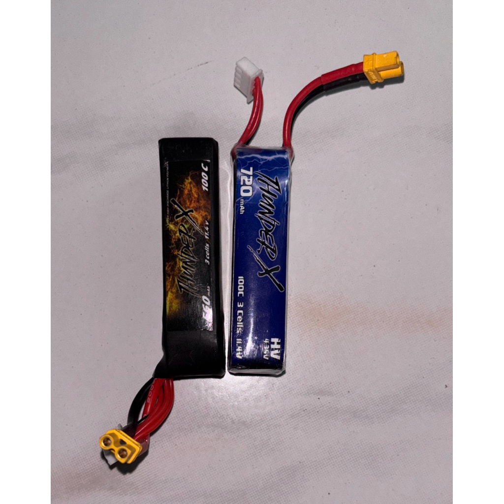 Baterai 3s 560 mah & 720 mah( 2 baterai )