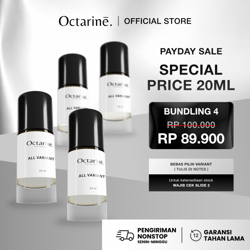 [ PROMO ] Promo Bundling 4 Botol Parfum 20ml Bebas Pilih Varian - by Octarine Perfume
