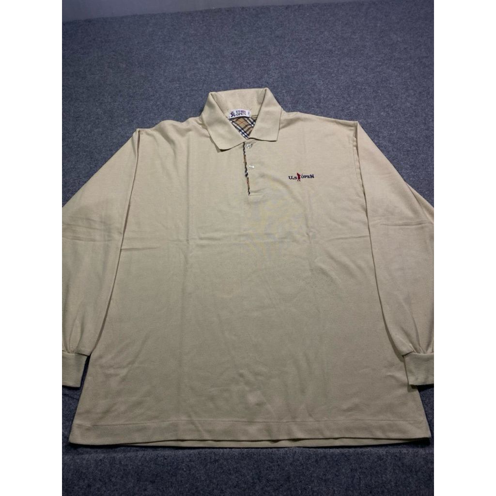 BAJU KAOS KERAH COKLAT CAKEP SIZE L