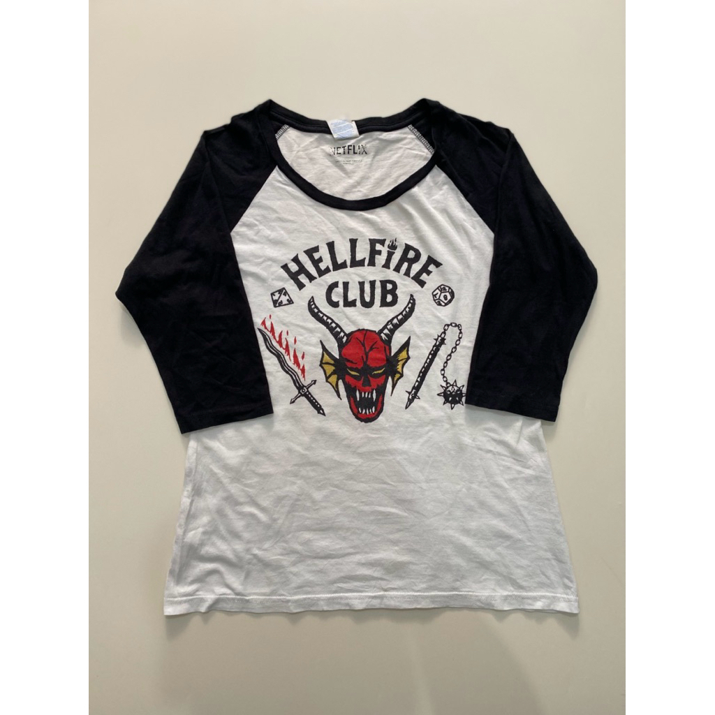 KAOS RAGLAN HELLFIRE CLUB ORIGINAL NO KW NO BOOTLEG OFFICIAL