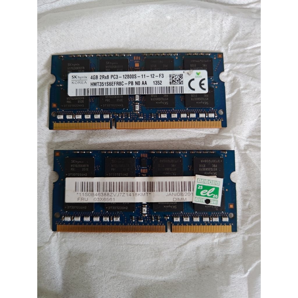 Ram Laptop 4Gb Ddr3 eks upgrade second bekas pakai