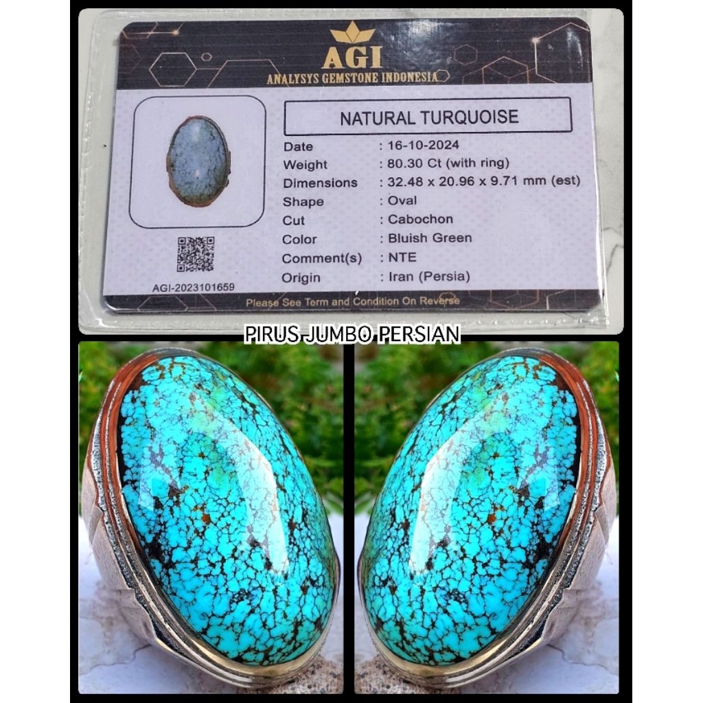 batu pirus jumbo asli tambang persian ceplok NTE ya