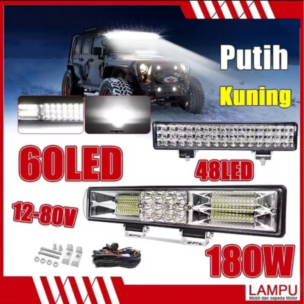 promo obral lampu sorot kabut / lampu sorot super terang 30-60w / lampu sorot lightbar motor mobil /