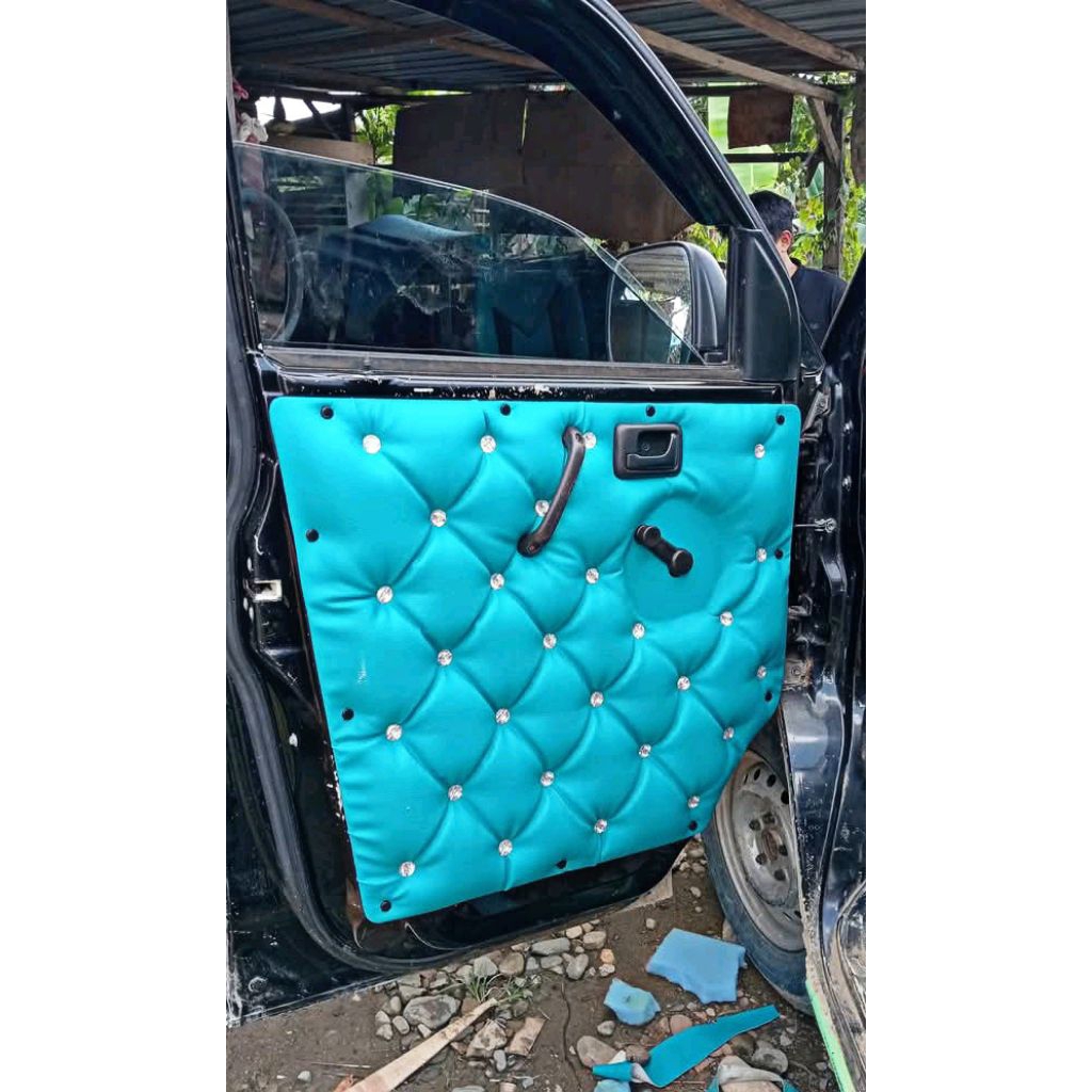 Bungkus / cover pintu sofa kiri kanan untuk mobil ( Mega Carry Apv pickup ) Model full sofa