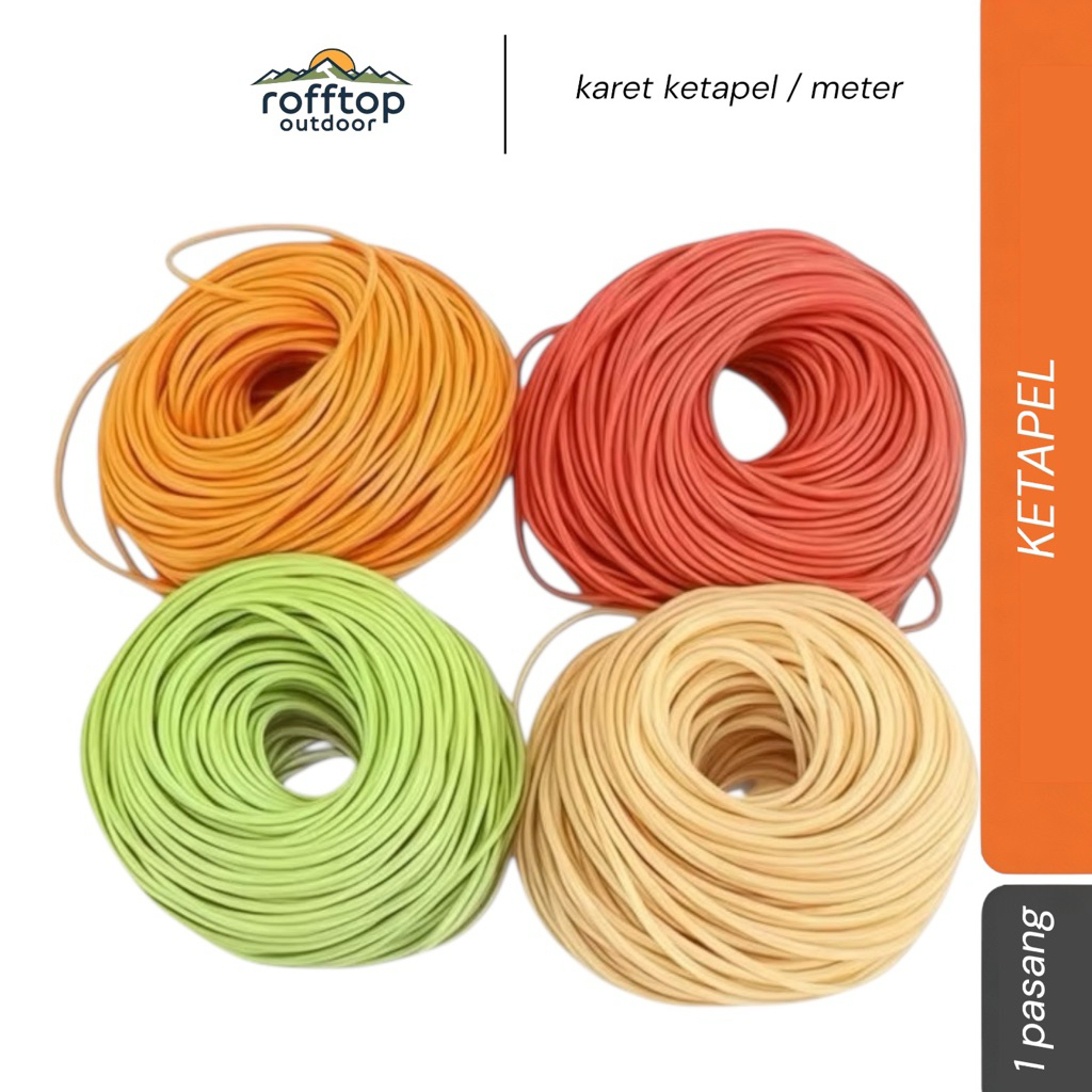 karet ketapel latex permeter bulat 5mm tube - karet ketapel rofftop outdoor