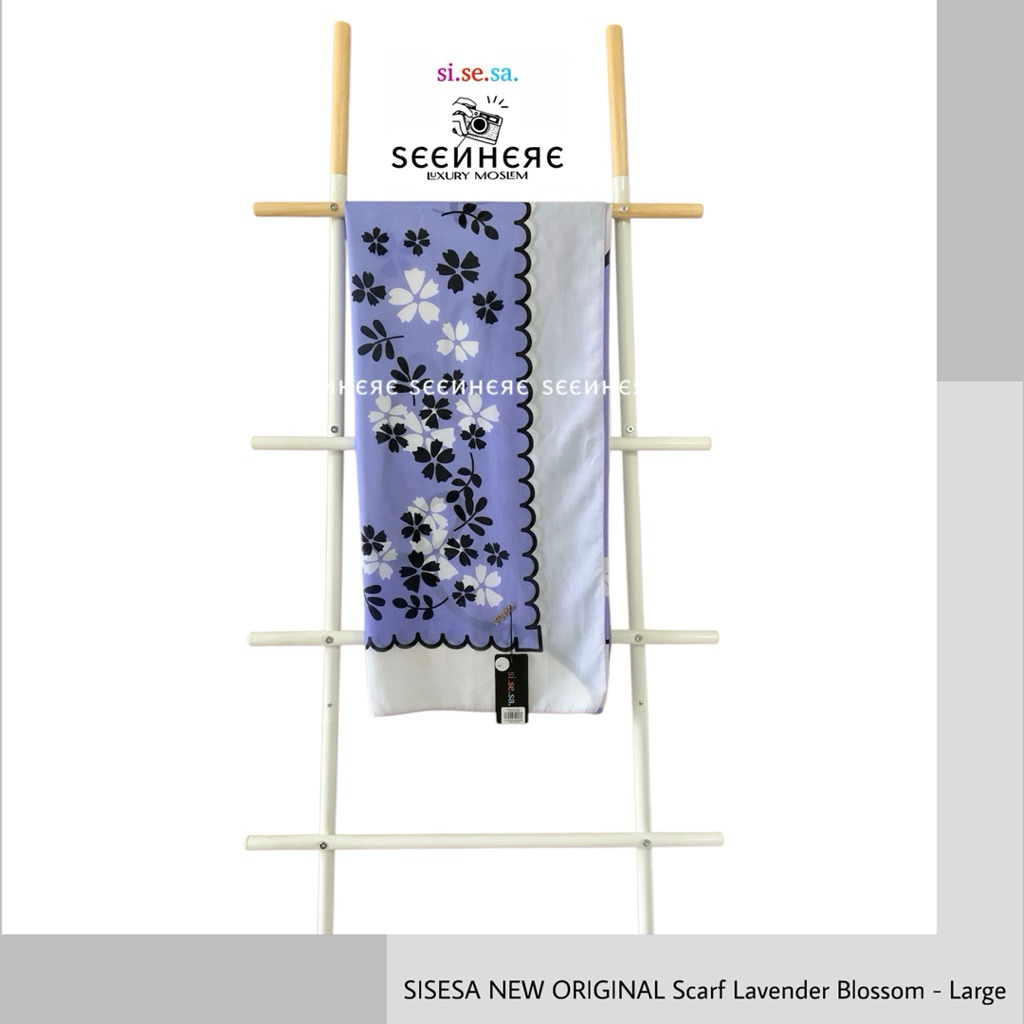 SISESA NEW ORIGINAL GUARANTEED - Scarf Lavender (Large) - Printing only No Swarovski