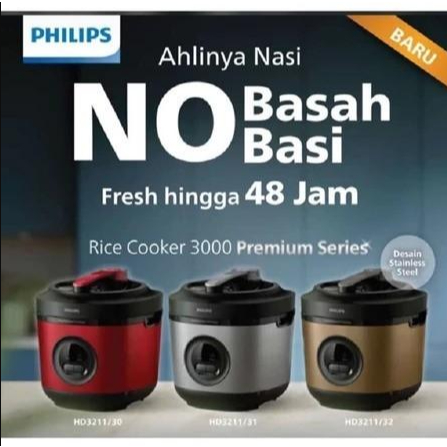 Philips HD3211 Magic Com 1.8L Stainless | Penanak Nasi PHILIPS