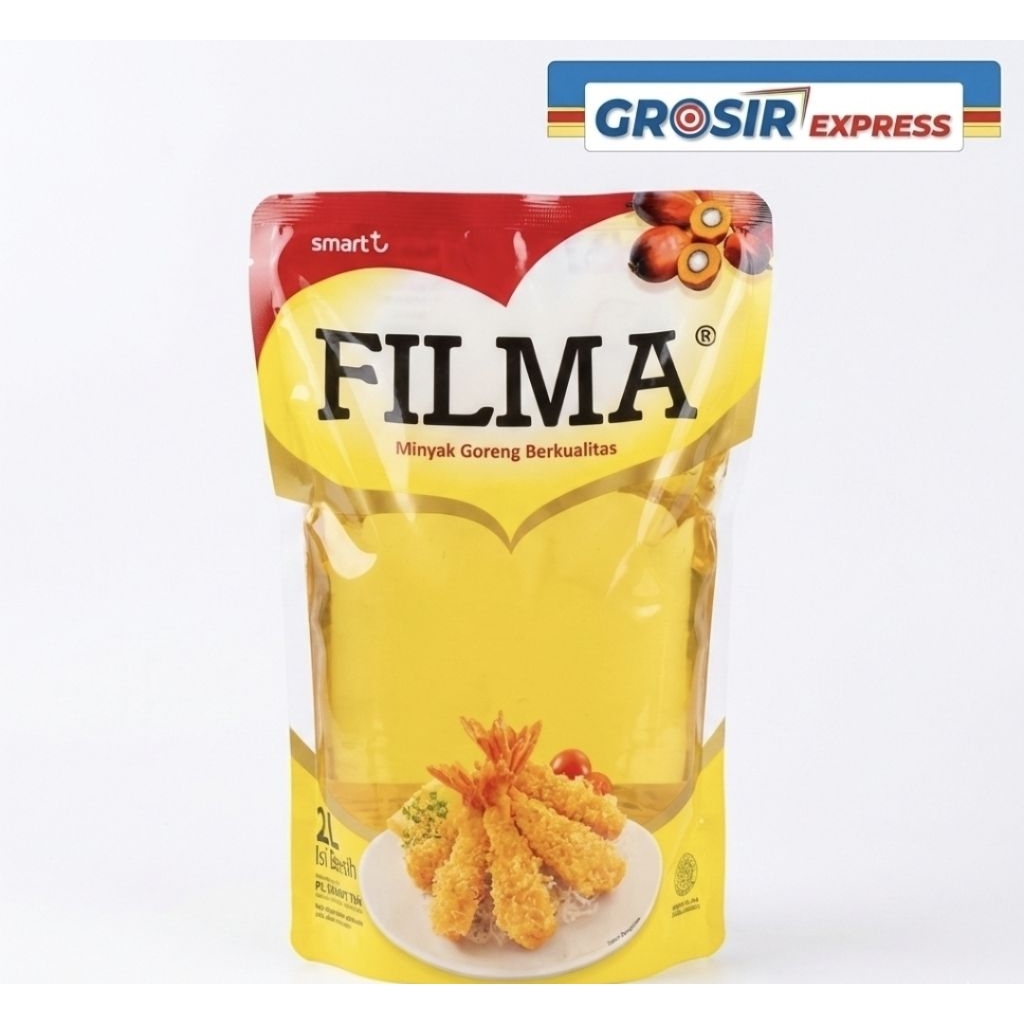 Minyak Goreng Filma Pouch 2 Liter [Grosir/Dus] - Minyak Goreng Premium Jernih Non Kolesterol