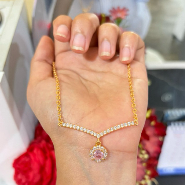 Kalung koye fuji permata lapis emas