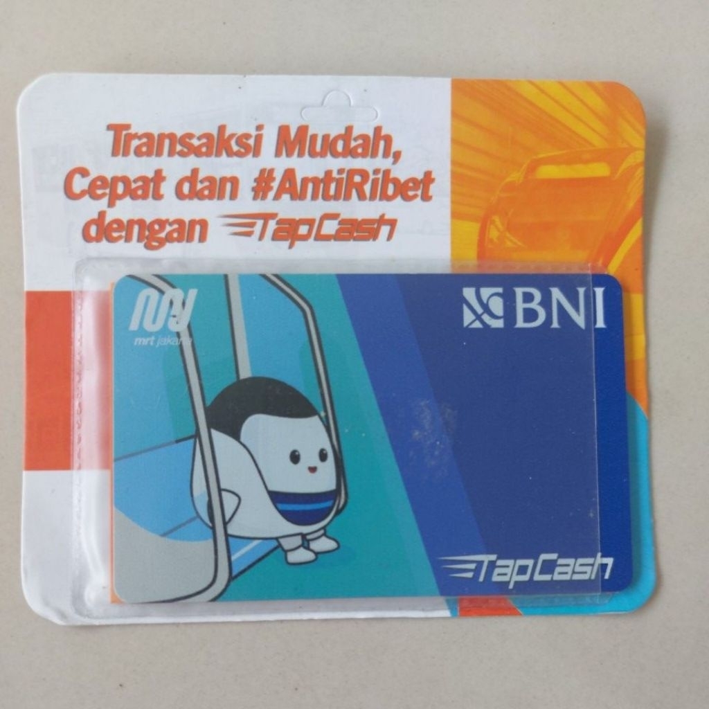 tapcash bank bni mrt jakarta hadap samping