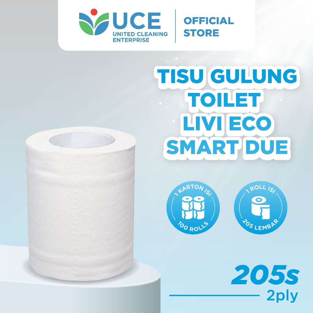 LIVI Tissue Gulung Toilet Eco Smart Due isi 205 lembar (2ply)