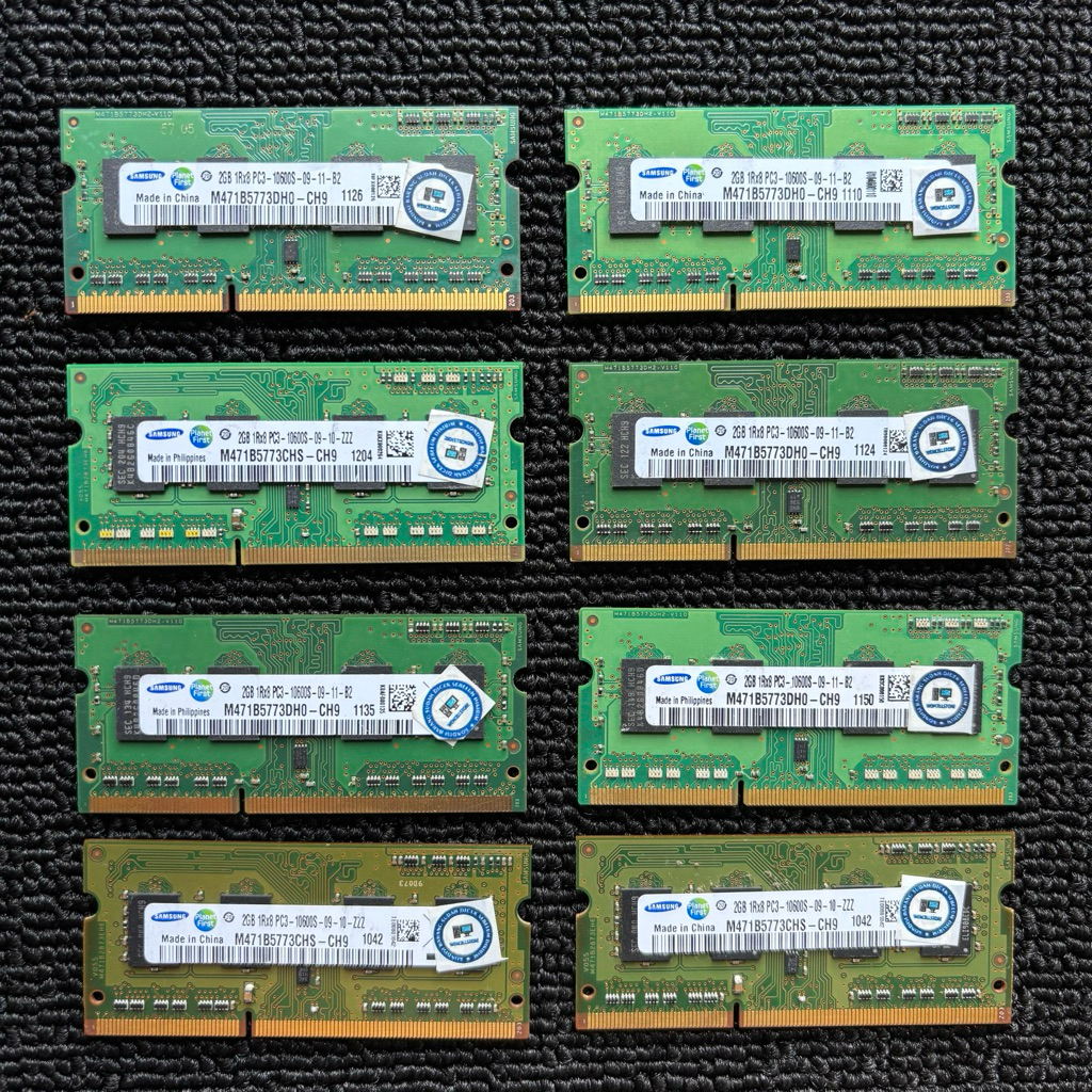 RAM LAPTOP SAMSUNG 2GB 1Rx8 PC3-10600S/1333MHZ DDR3