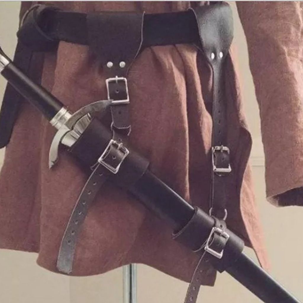 Sabuk Pedang Abad Pertengahan, Sarung Pedang, Pemegang Sarung Pedang, Gaya Steampunk Gotik, Tali Rap