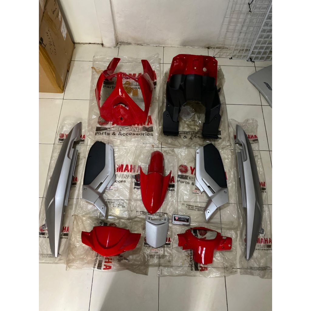 Body Alus Set Nouvo Z 2005 Merah Cabe Silver Original 2D5