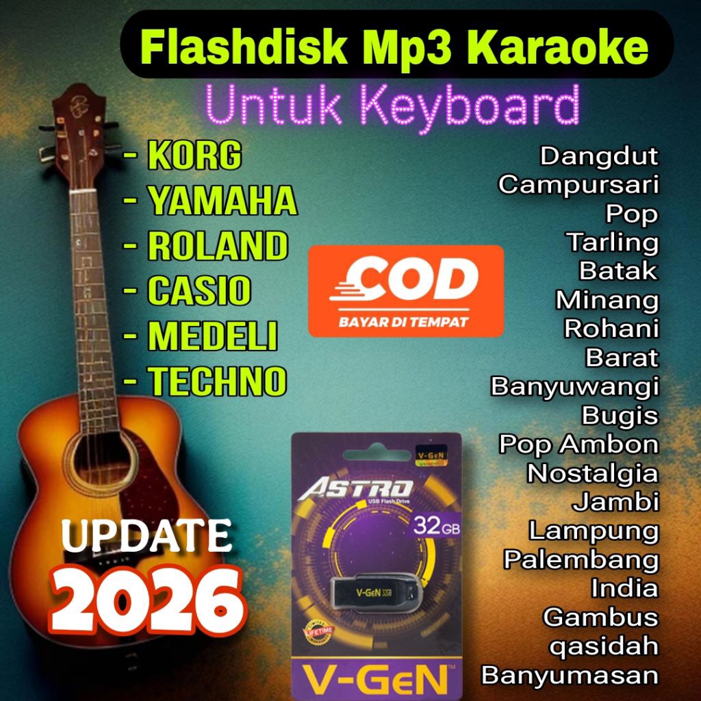 Flashdisk 32gb full mp3 karaoke lagu update terbaru 2026