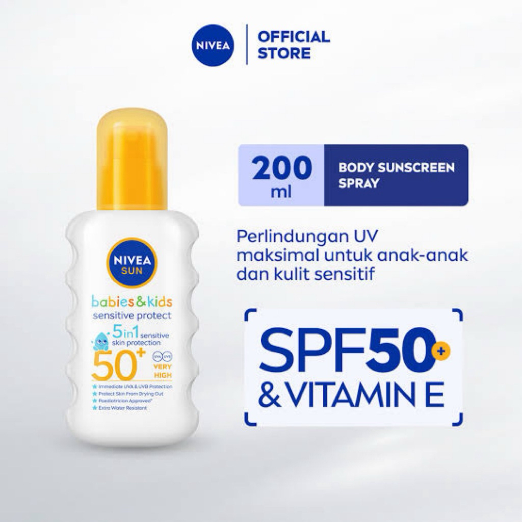 NIVEA KIDS SUNSCREEN ANAK SPF 50 UNTUK KULIT SENSITIVE PERLINDUNGAN MATAHARI BABY BAYI