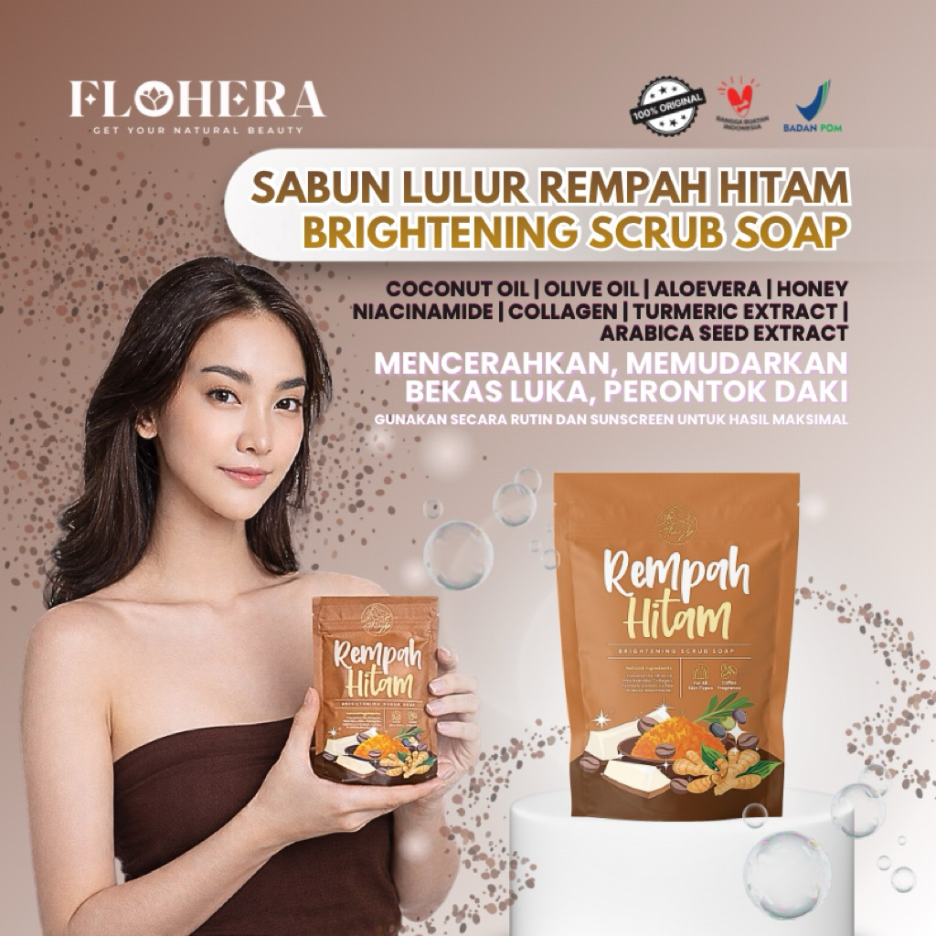 Rempah Hitam Brightening Scrub Soap Sabun Lulur Wangi Kopi