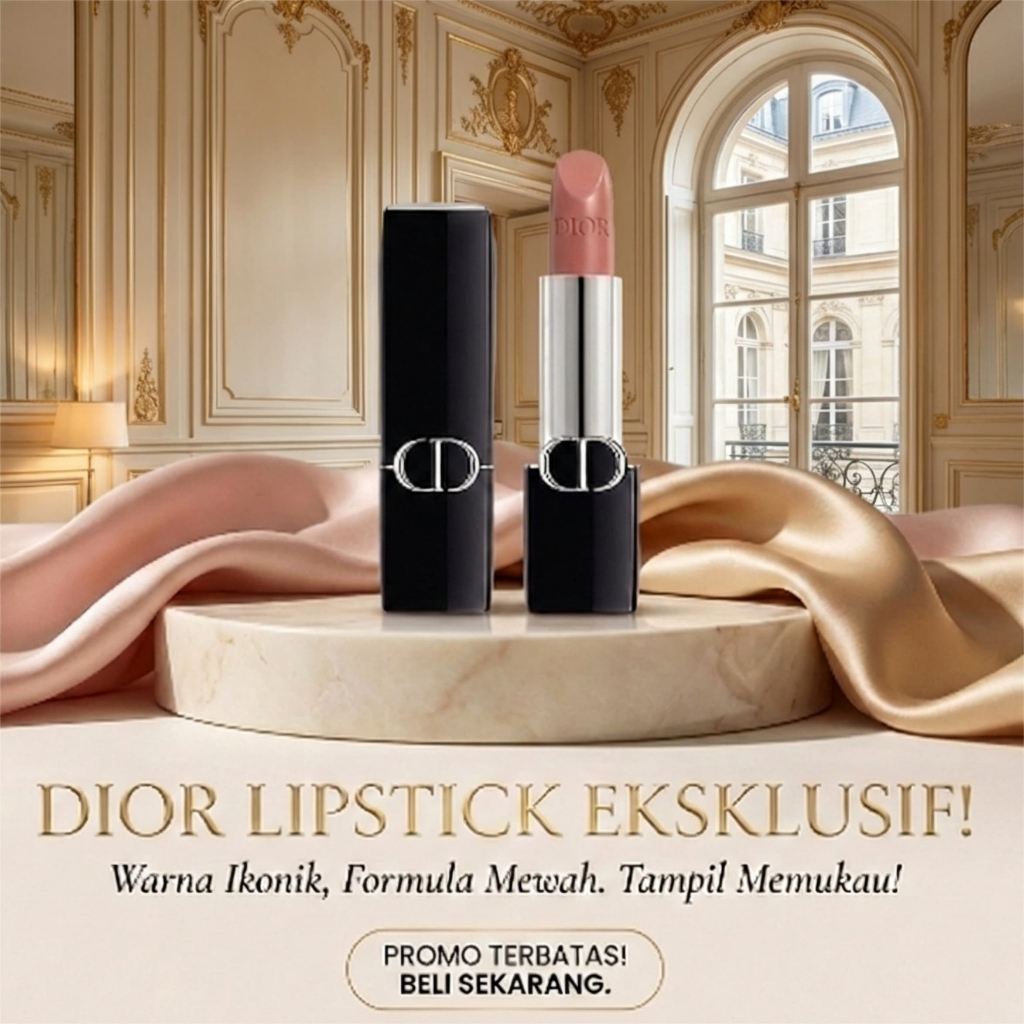 Dior Rouge Forever Matte Lipstick New Look Limited Edition Motif Houndstooth Transferproof Tahan Lam