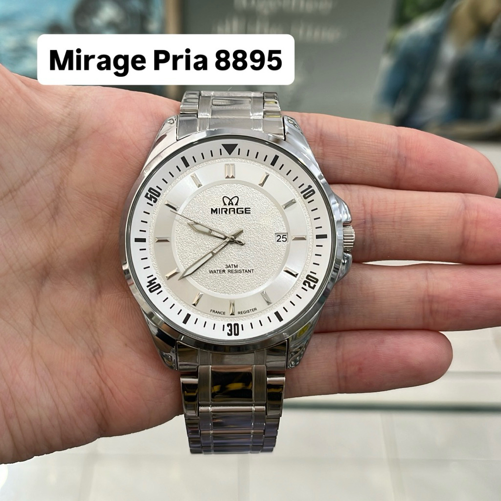 Jam Tangan Mirage 8895 Pria Silver