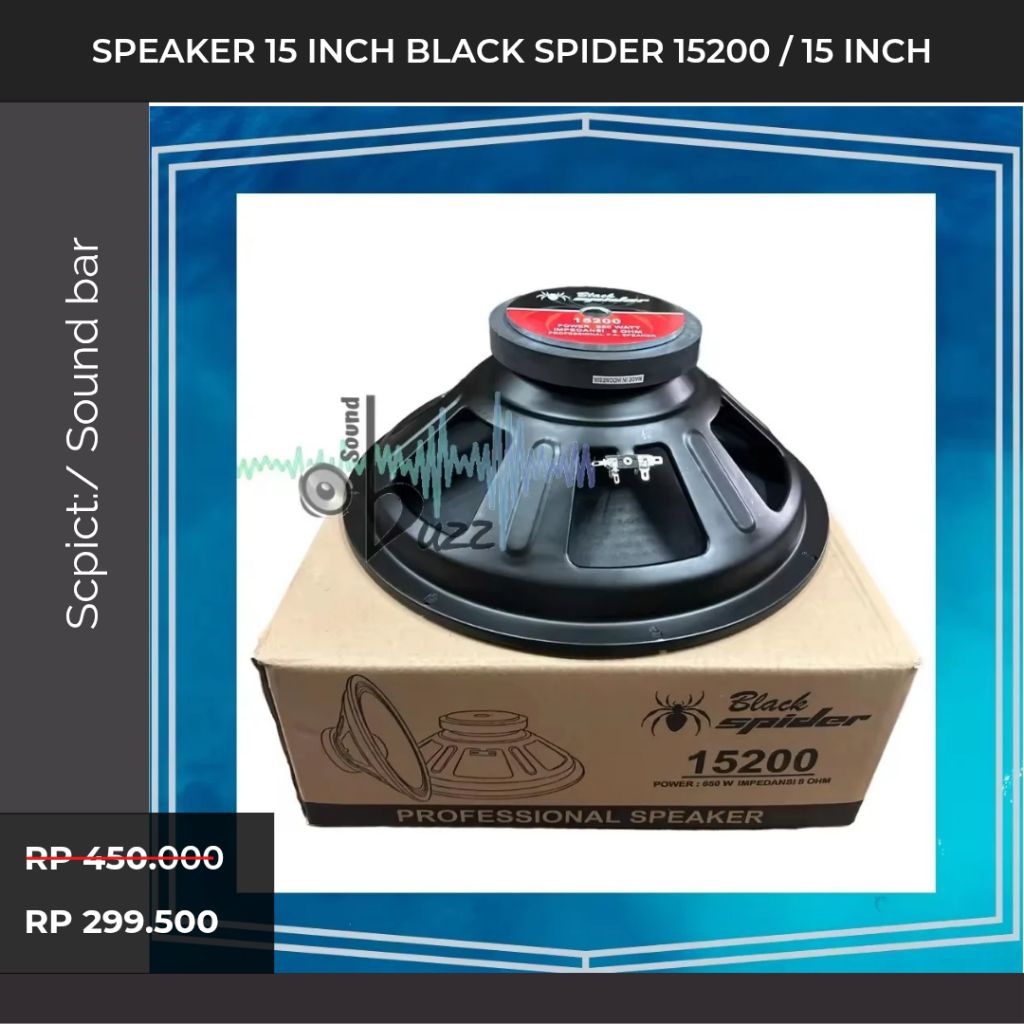 Promo  Speaker 15 inch Black Spider 15200 / Blackspider 15200 / BS 15200 - 15 Inch
