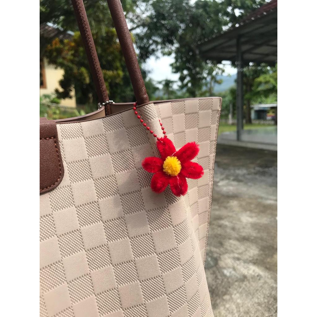 Gantungan Kunci Kawat Bulu | Keychain Kawat Bulu | Keychain Bunga Kawat Bulu | Gantungan Kunci Cherr