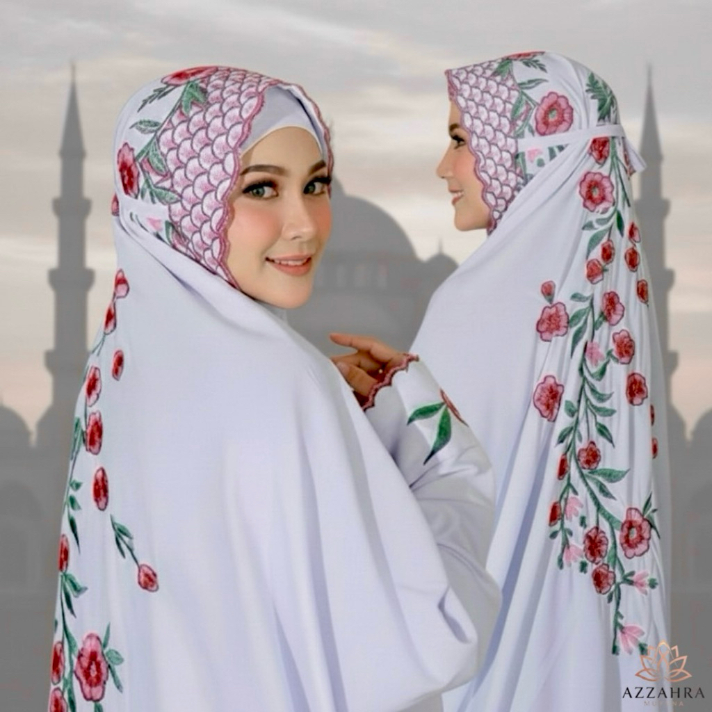 BEST SELLER MUKENA TERUSAN DEWASA PRO MAX - Bordir Tabur Bunga Mewah - Bahan Katun Polino Mikro ADEM