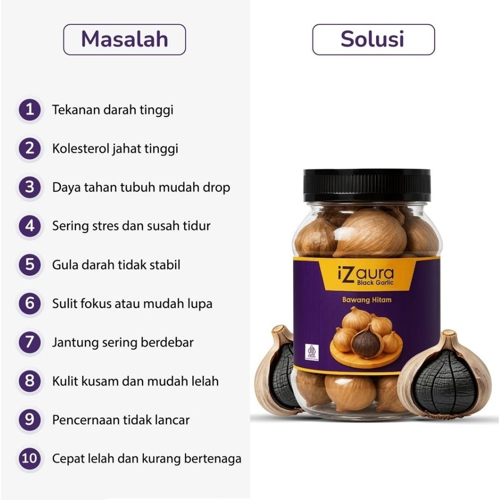 BLACK GARLIC  BAWANG HITAM IZAURA